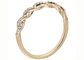 Twist Link Natural Diamond Engagement Rings Fancy Cut 0.41ct ODM OEM