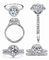 Round Cut 14K Solid Gold Jewellery , 49pcs Diamond Engagement Ring Sets