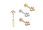 16G Anti Tragus Gold Body Piercing Jewelry Earrings Dia 1.3MM 14pcs 0.126ct