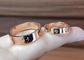 ODM Rose Gold Engagement Wedding Ring 0.02ct 0.4cm-0.6cm Width