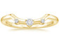 Size 1.3mm-2.2mm 14K Yellow Gold Jewelry With 0.05ct Three Stons